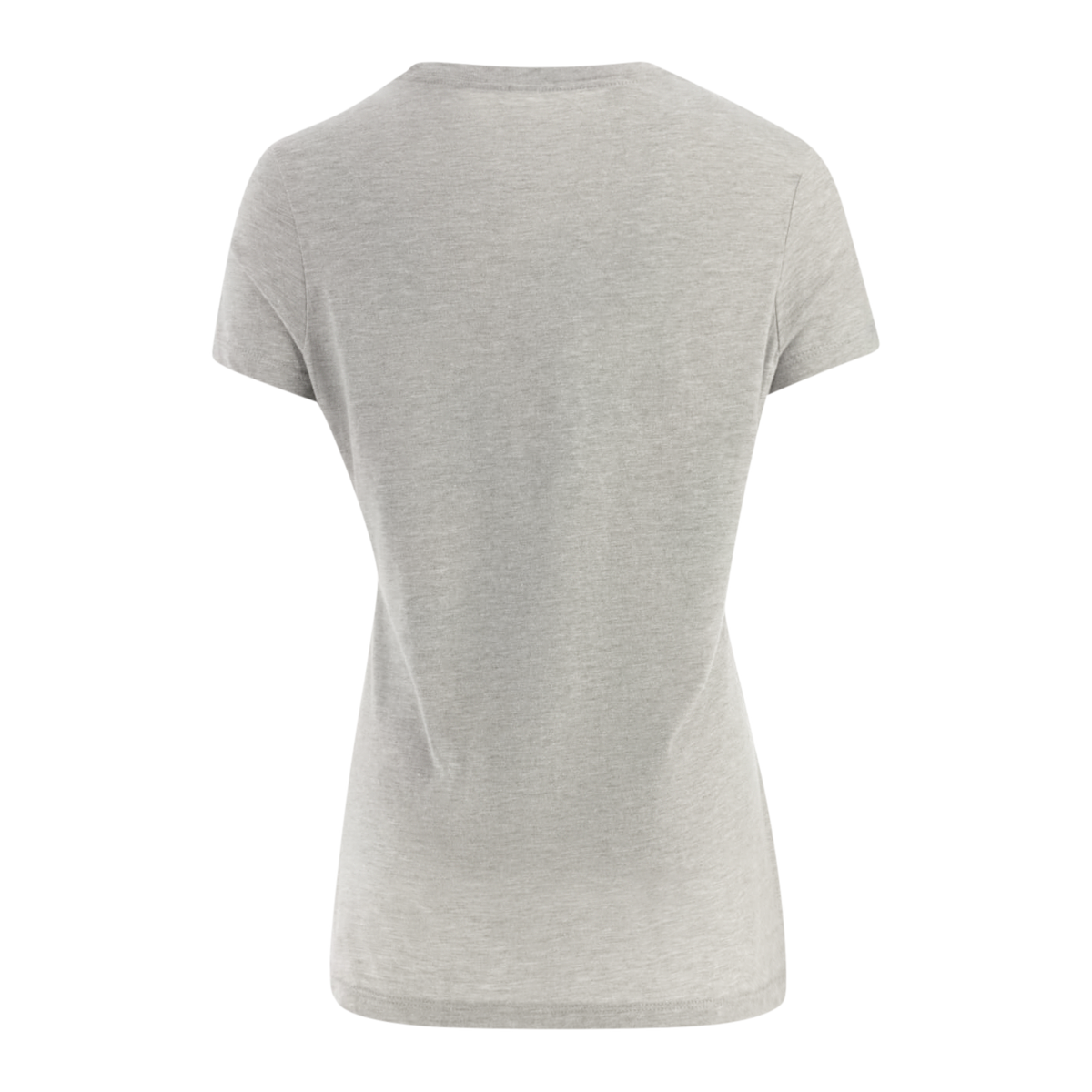 back of a women's gray t-shirt