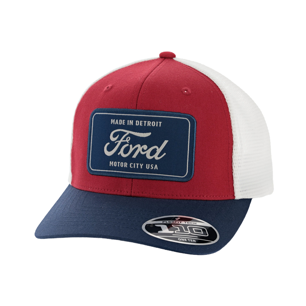 Ford Logo Made in Detroit Patch Hat Official Ford Merchandise