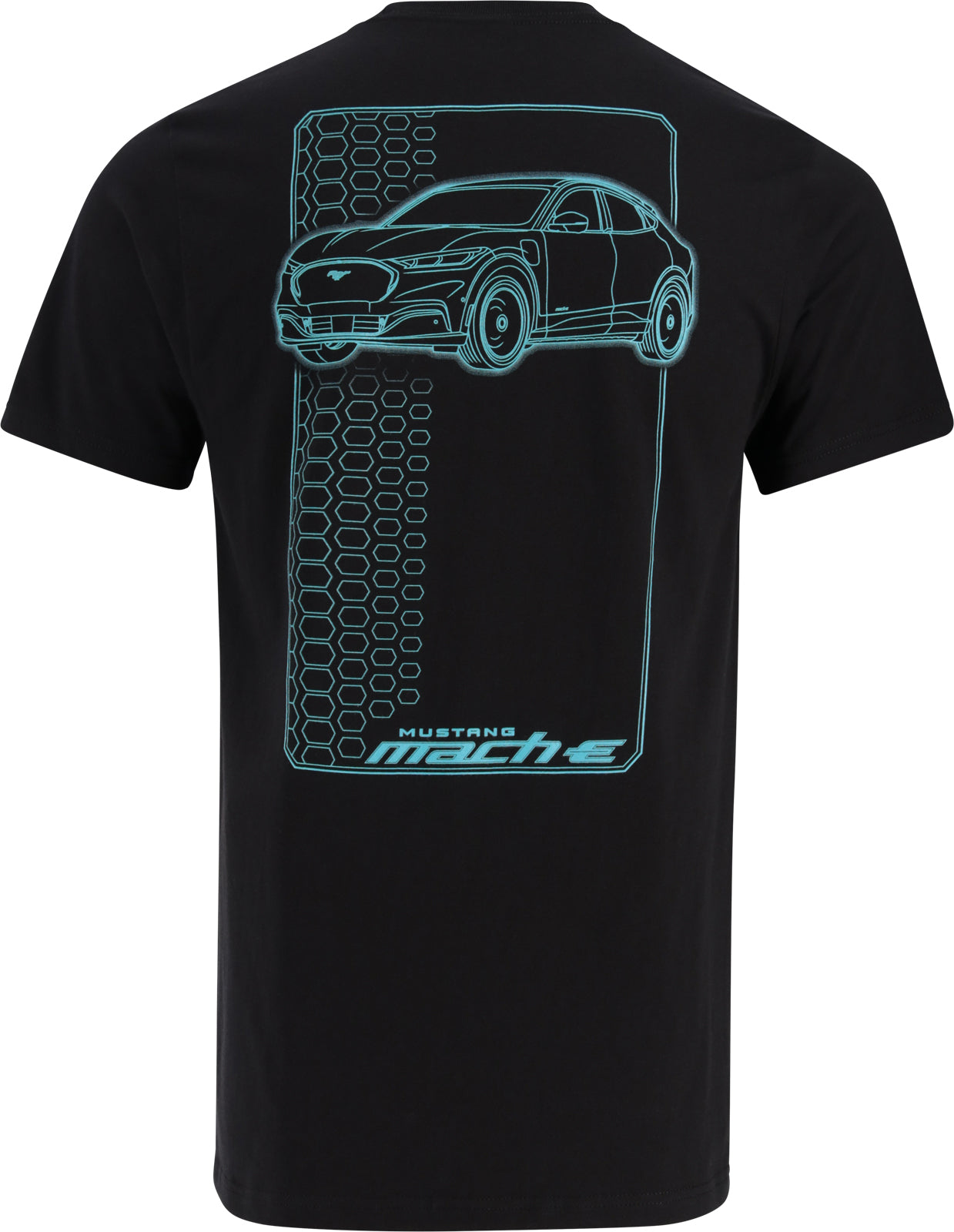 Ford Mustang Mach-E Mens Electric Blue Tire Tread T-Shirt