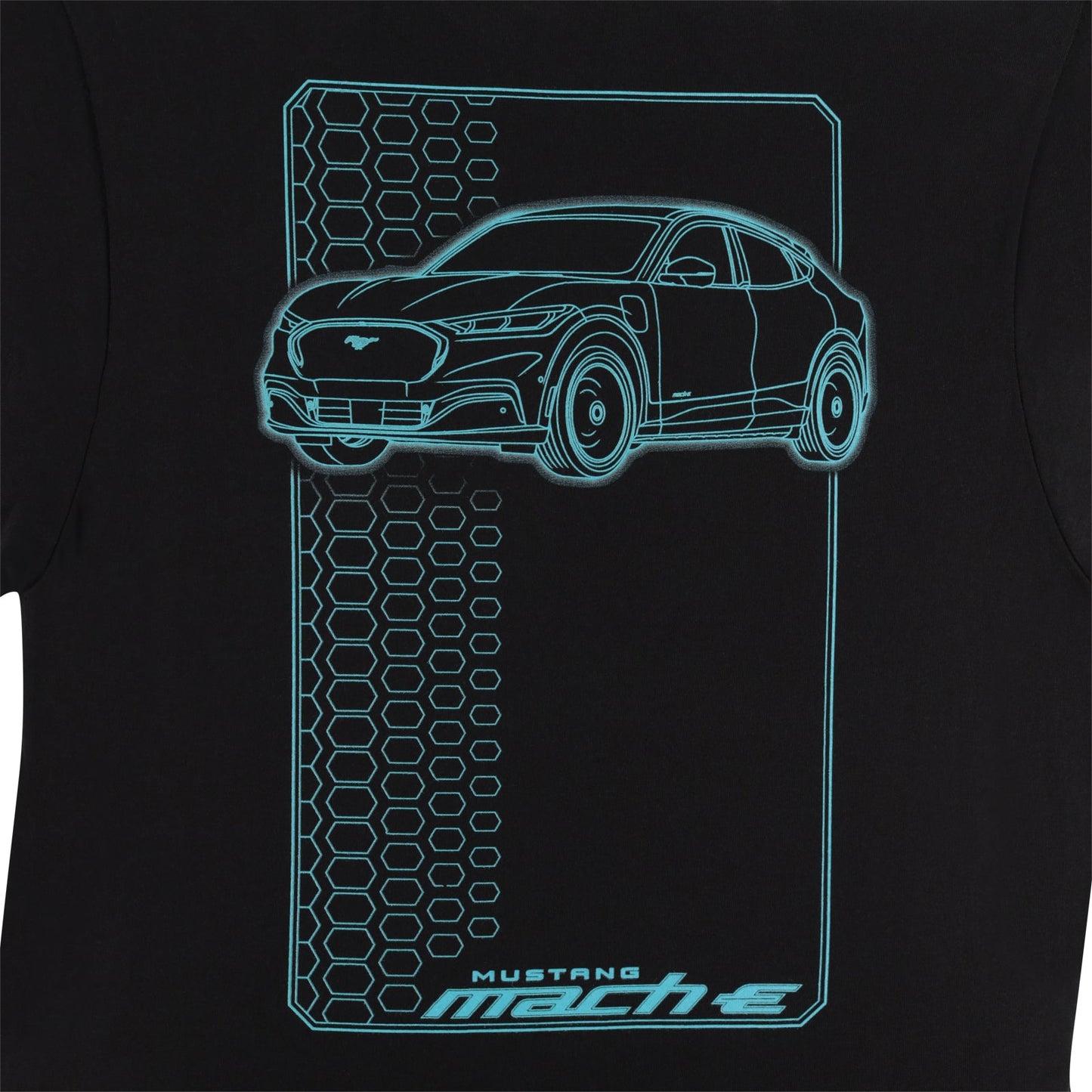 Ford Mustang Mach-E Mens Electric Blue Tire Tread T-Shirt