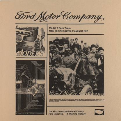 Ford Motor Company Model T Race Newspaper Mens T-Shirt