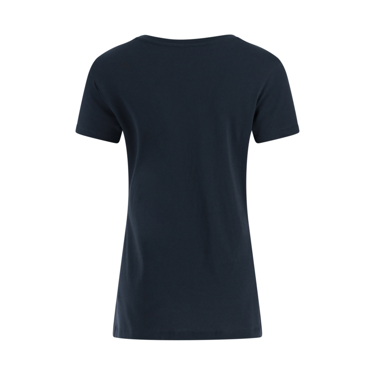 back of a navy blue women's t-shirt