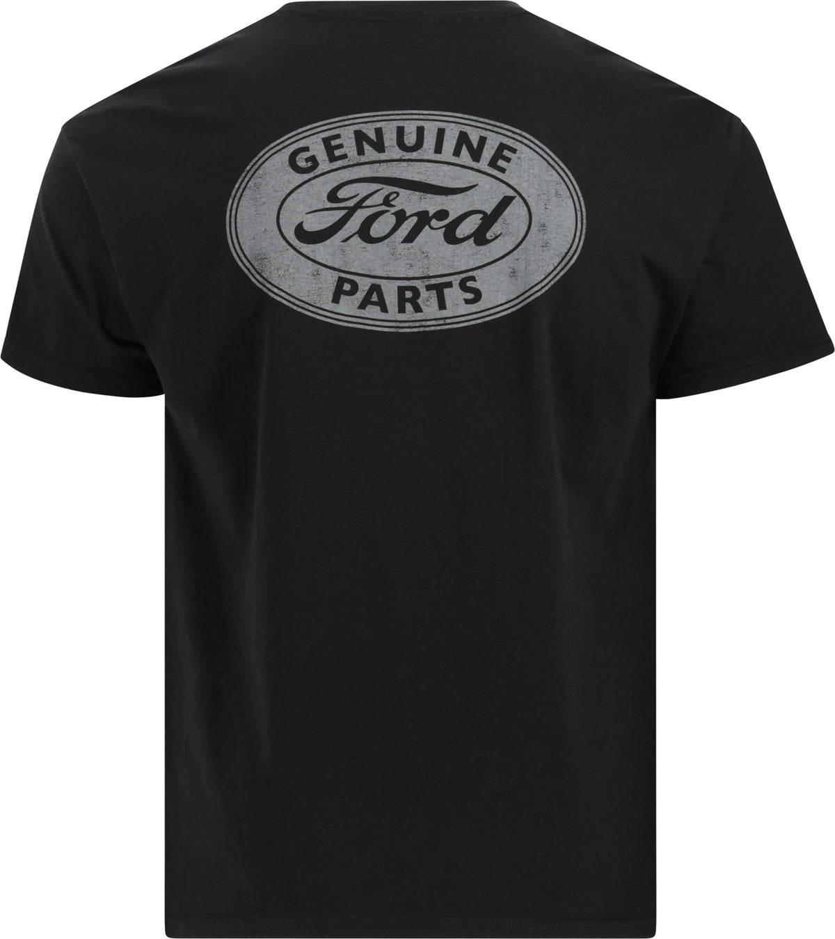 Genuine Ford parts logo on the back of a black t-shirt