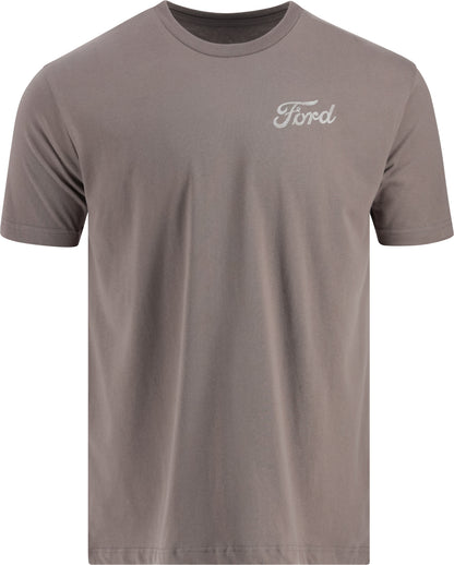 Built Ford Proud Mens Gray Short Sleeve T-Shirt