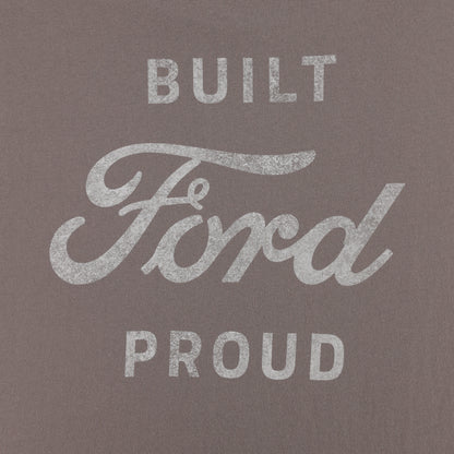 Built Ford Proud Mens Gray Short Sleeve T-Shirt