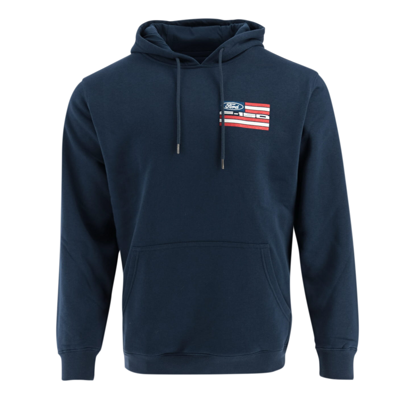 Ford Trucks F-150 Flag Men's Hooded Pullover Sweatshirt