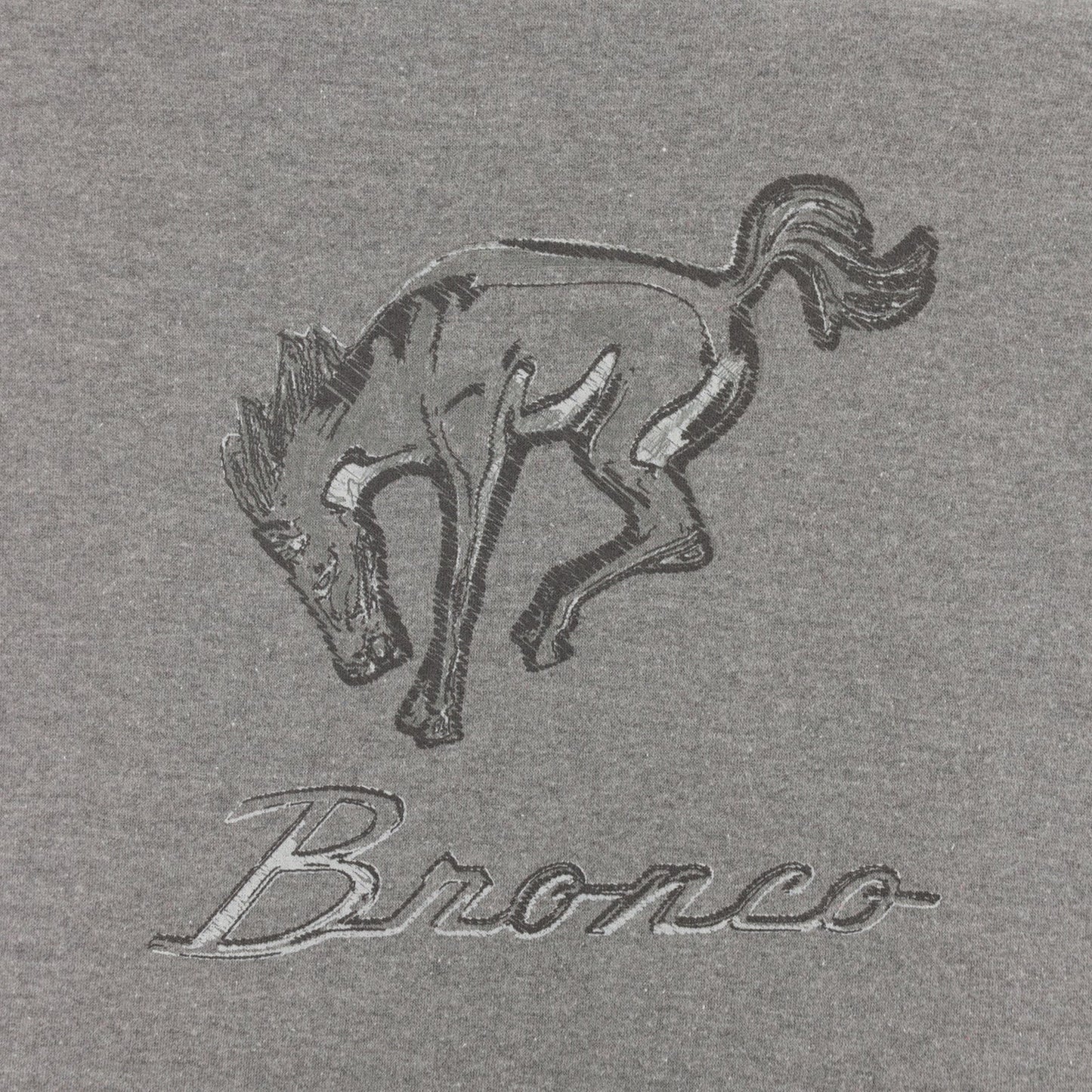 Ford Bronco Womens Gray Relaxed Fleece Crewneck Sweatshirt