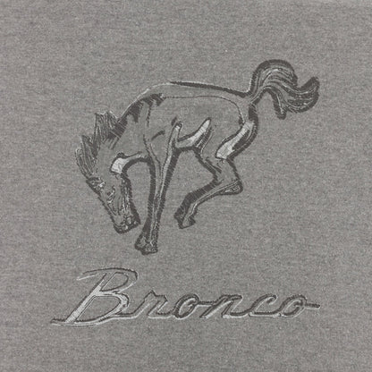 Ford Bronco Womens Gray Relaxed Fleece Crewneck Sweatshirt