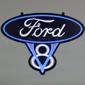 Ford V8 Led Flex-Neon Sign In Steel Can