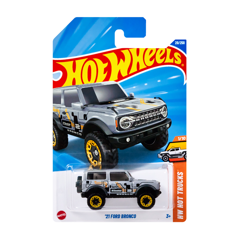 Ford Bronco Hot Wheels 2021 Grey Bronco