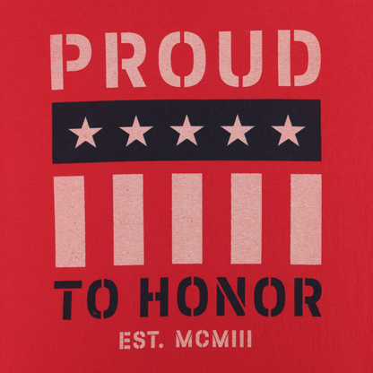 Ford Proud To Honor Mens Graphic Flag T-Shirt
