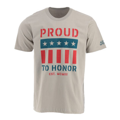 Ford Proud To Honor Mens Graphic Flag T-Shirt