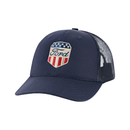 Ford Proud To Honor Mens Americana Patch Trucker Hat