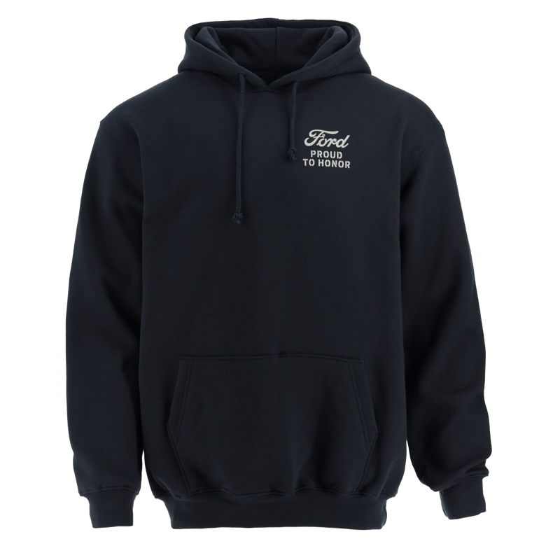 Ford Proud To Honor Men's Eagle Hooded Pullover Sweatshirt