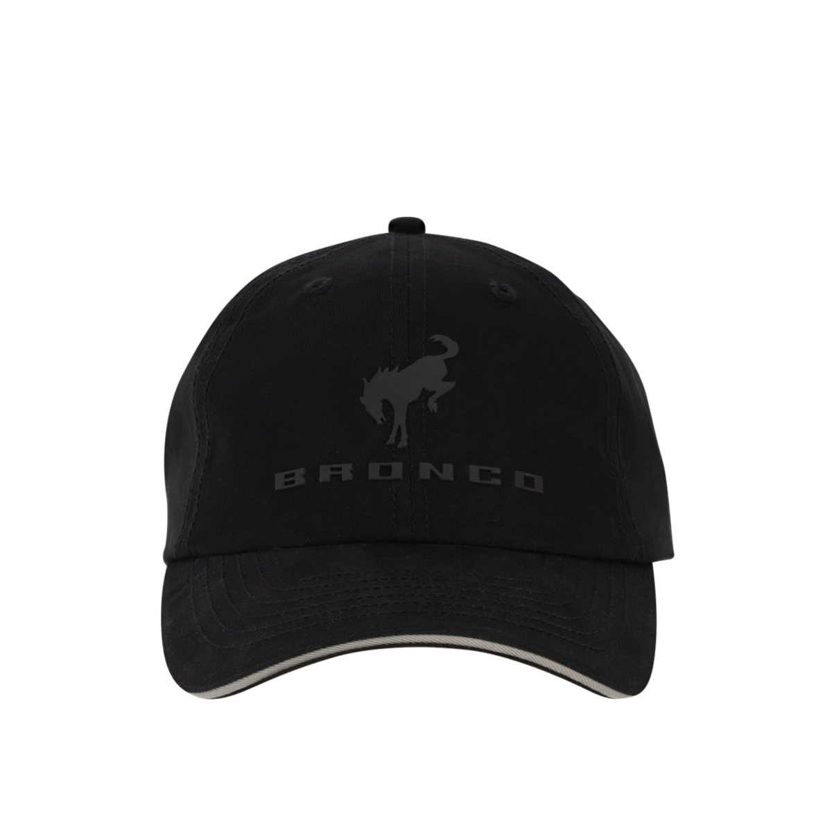 Black cap with 'Bronco' logo on a white background