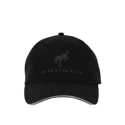 Black cap with 'Bronco' logo on a white background