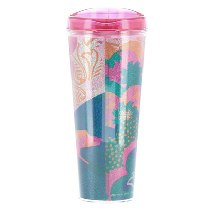 Ford Warriors in Pink 2024 Floral Glitter 22oz Tumbler