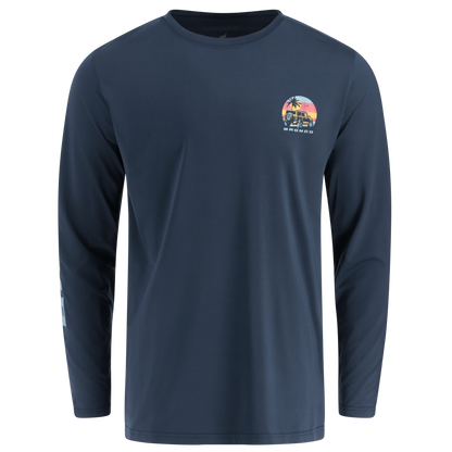 Ford Bronco Mens Beach Scene Moisture Wicking Long Sleeve Shirt