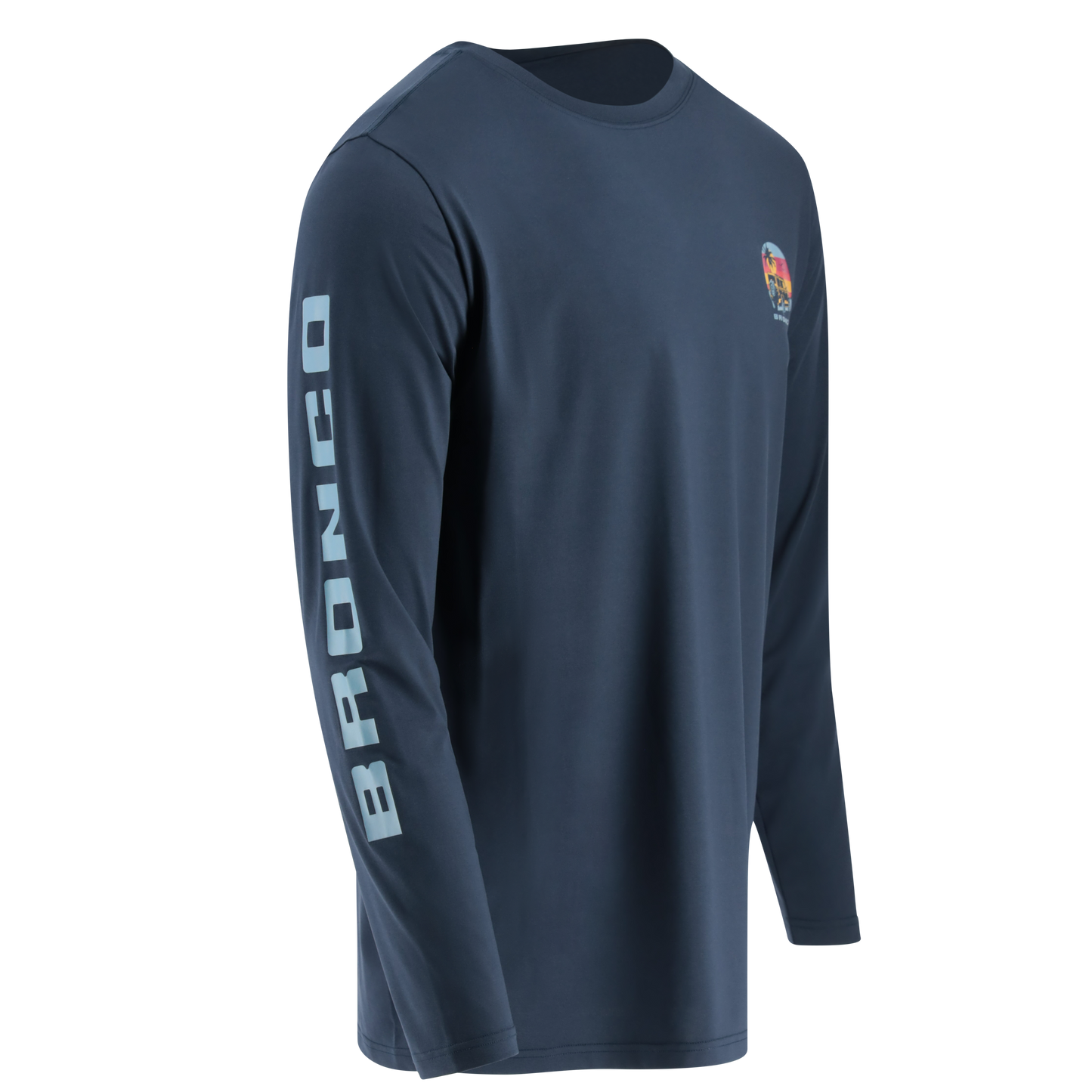 Ford Bronco Mens Beach Scene Moisture Wicking Long Sleeve Shirt