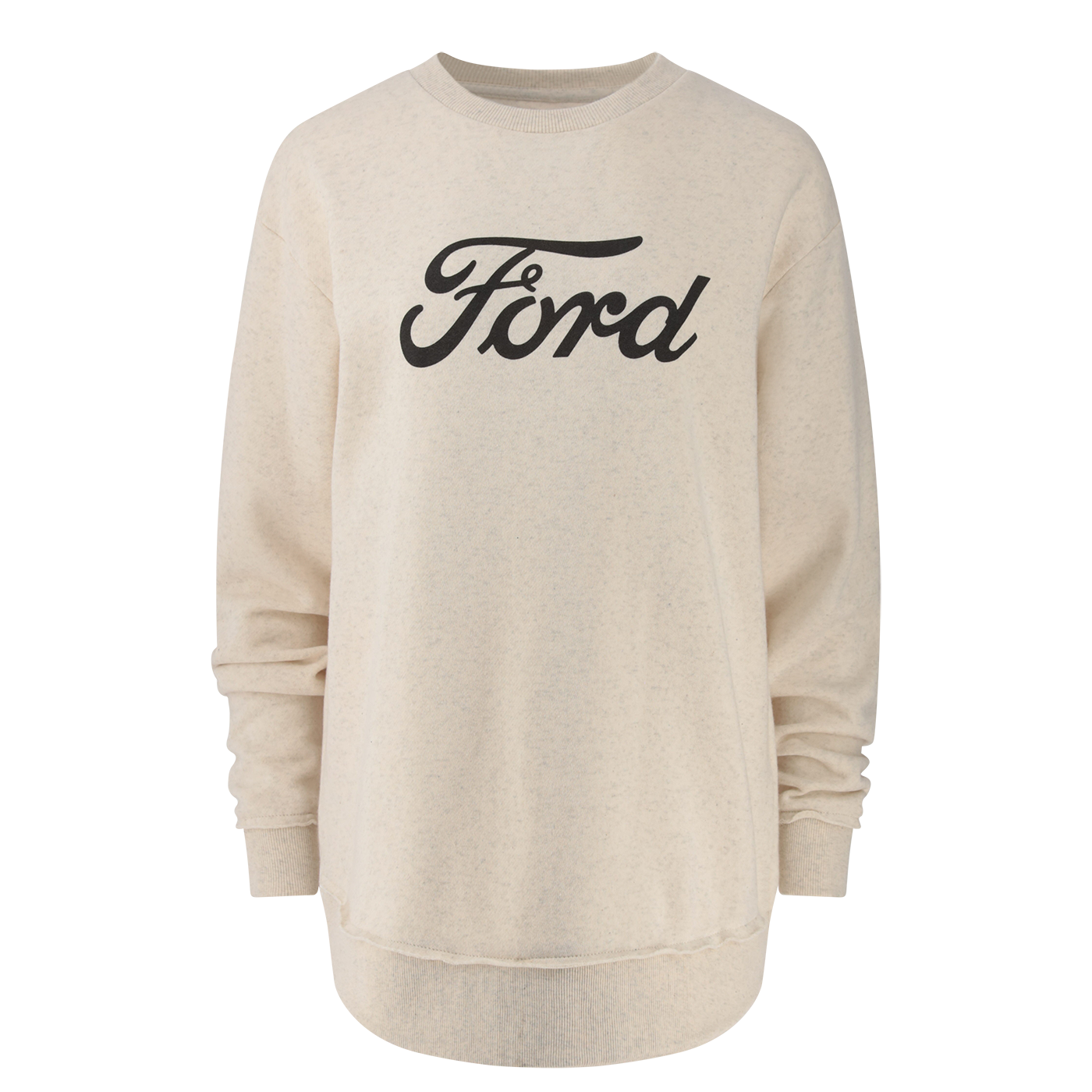 Ford Script Cream Womens Pullover Sweatshirt