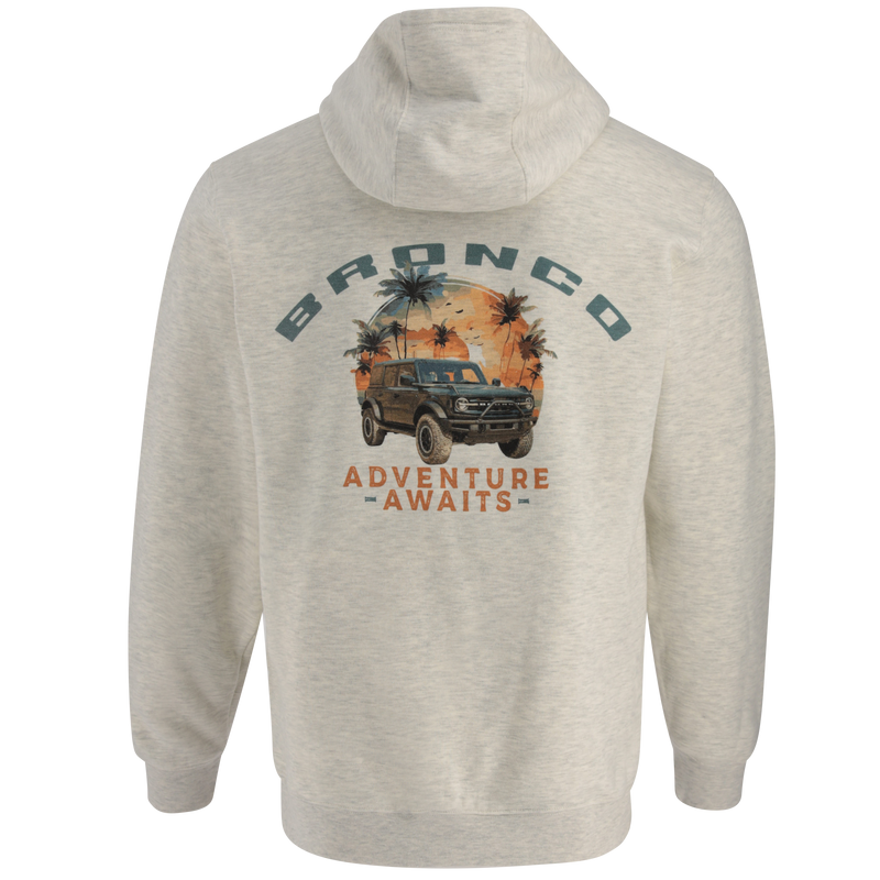 Ford Bronco Men's Adventure Awaits Pullover Hoodie