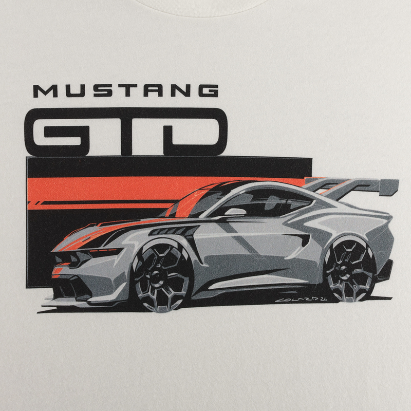 Ford Mustang Mens GTD Graphic Logo T-Shirt