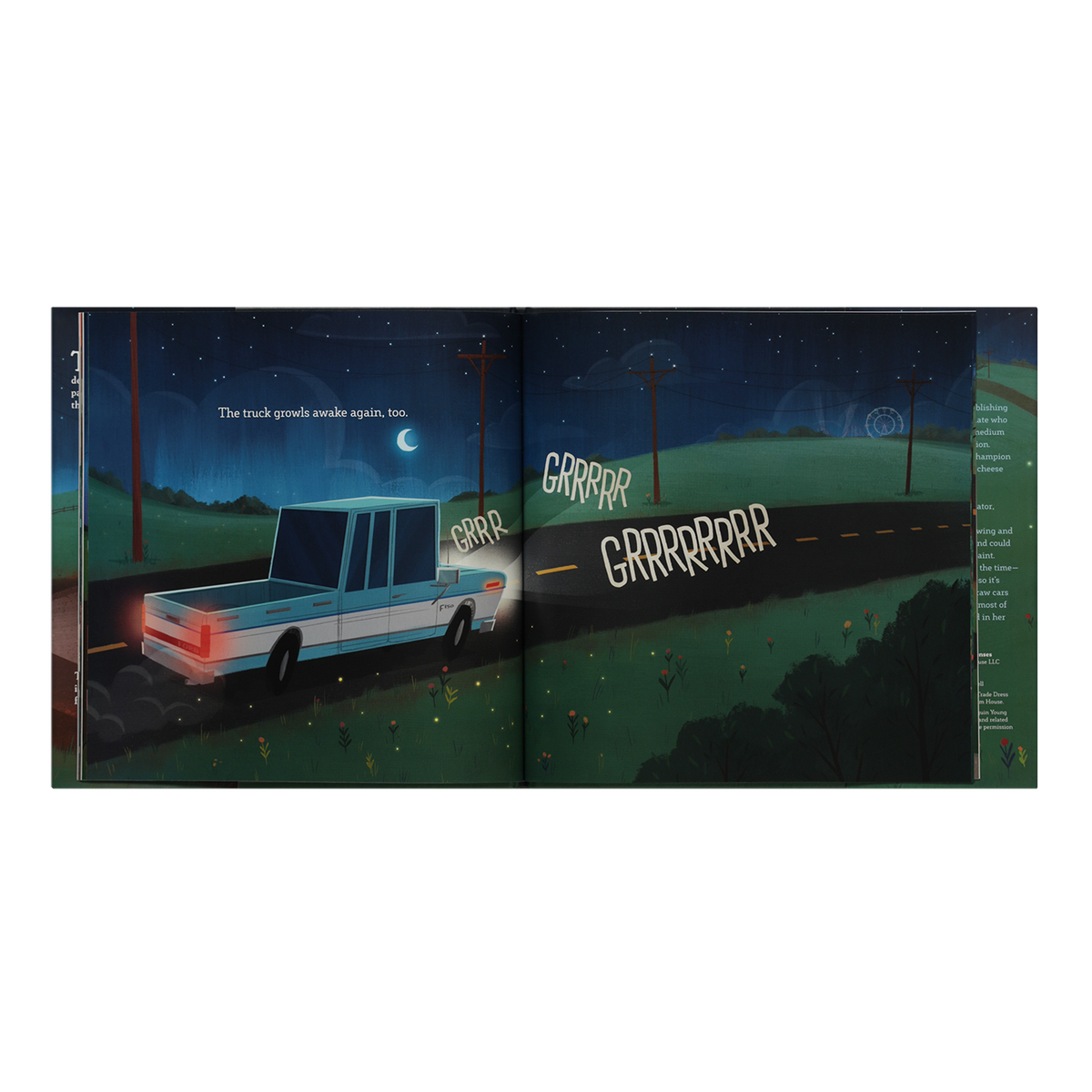 pages inside the Ford goodnight truck children's book