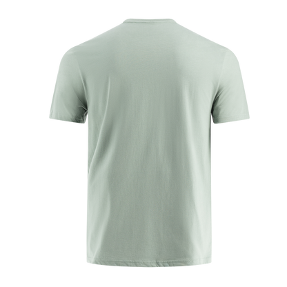 back of mint green men's short sleeve t-shirt