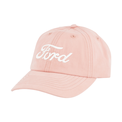 Pink cap with 'Ford' logo on a white background