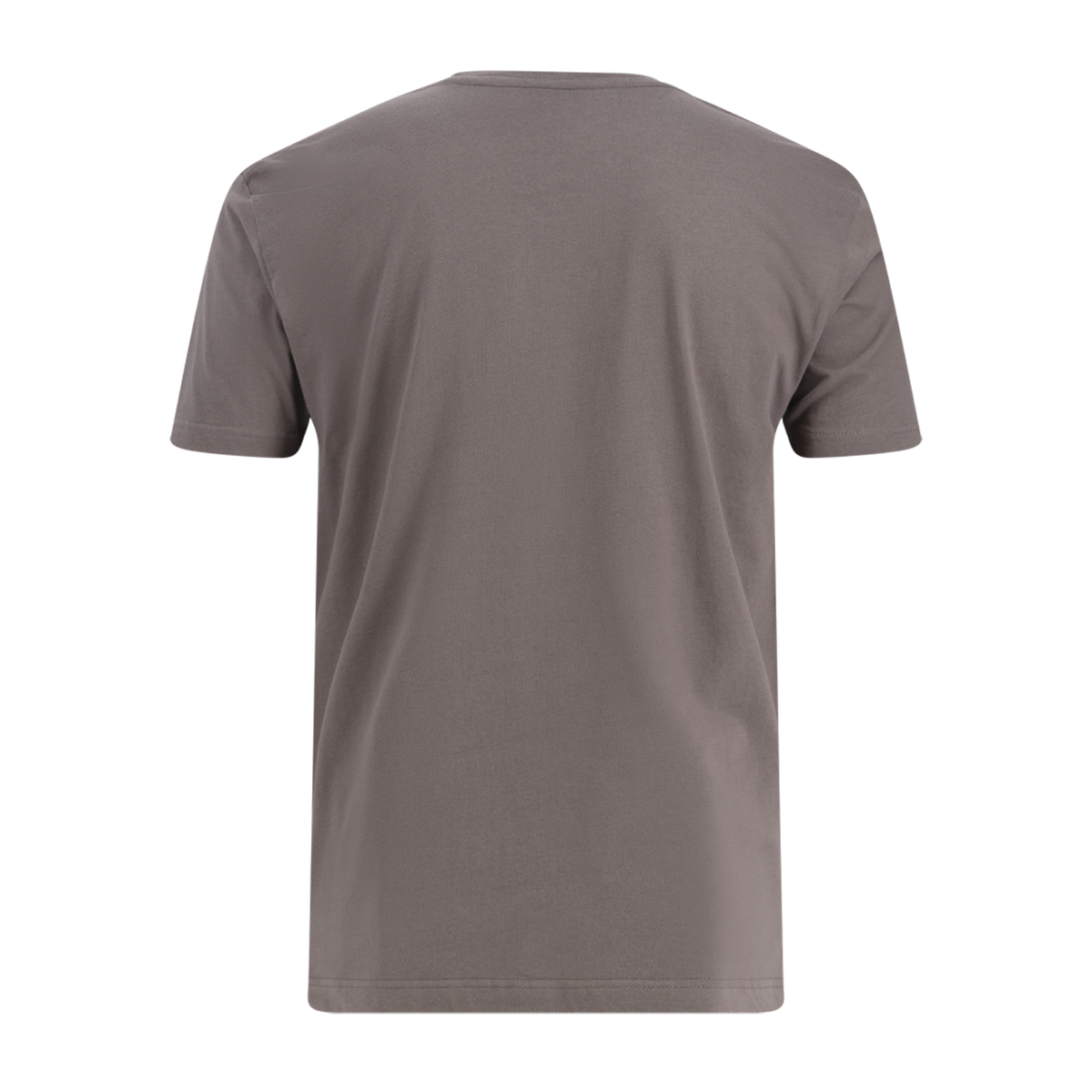 back of charcoal gray short sleeve t shirt