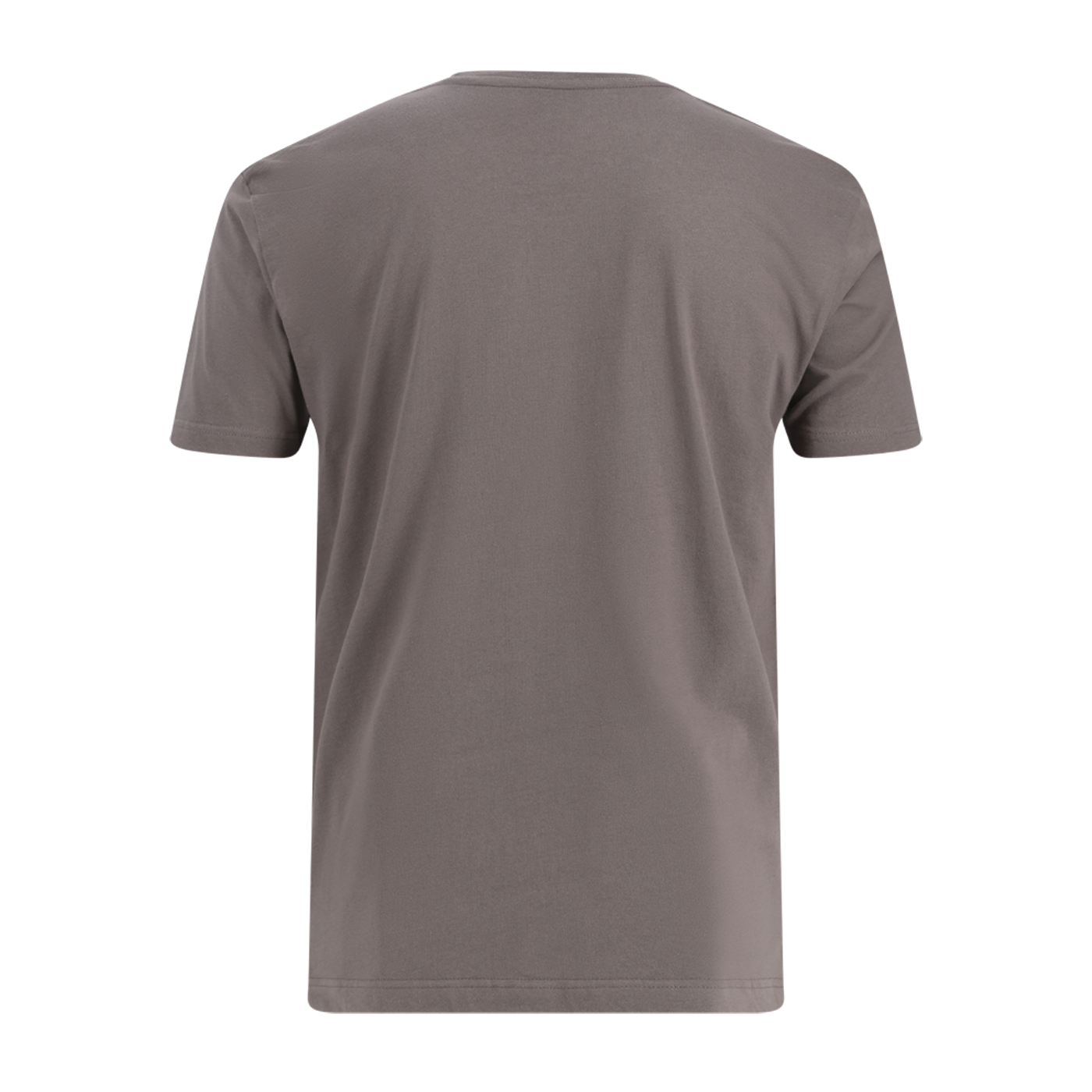 back of charcoal gray short sleeve t shirt
