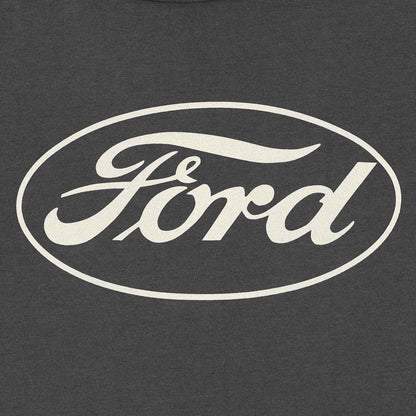 Ford logo on a dark gray background