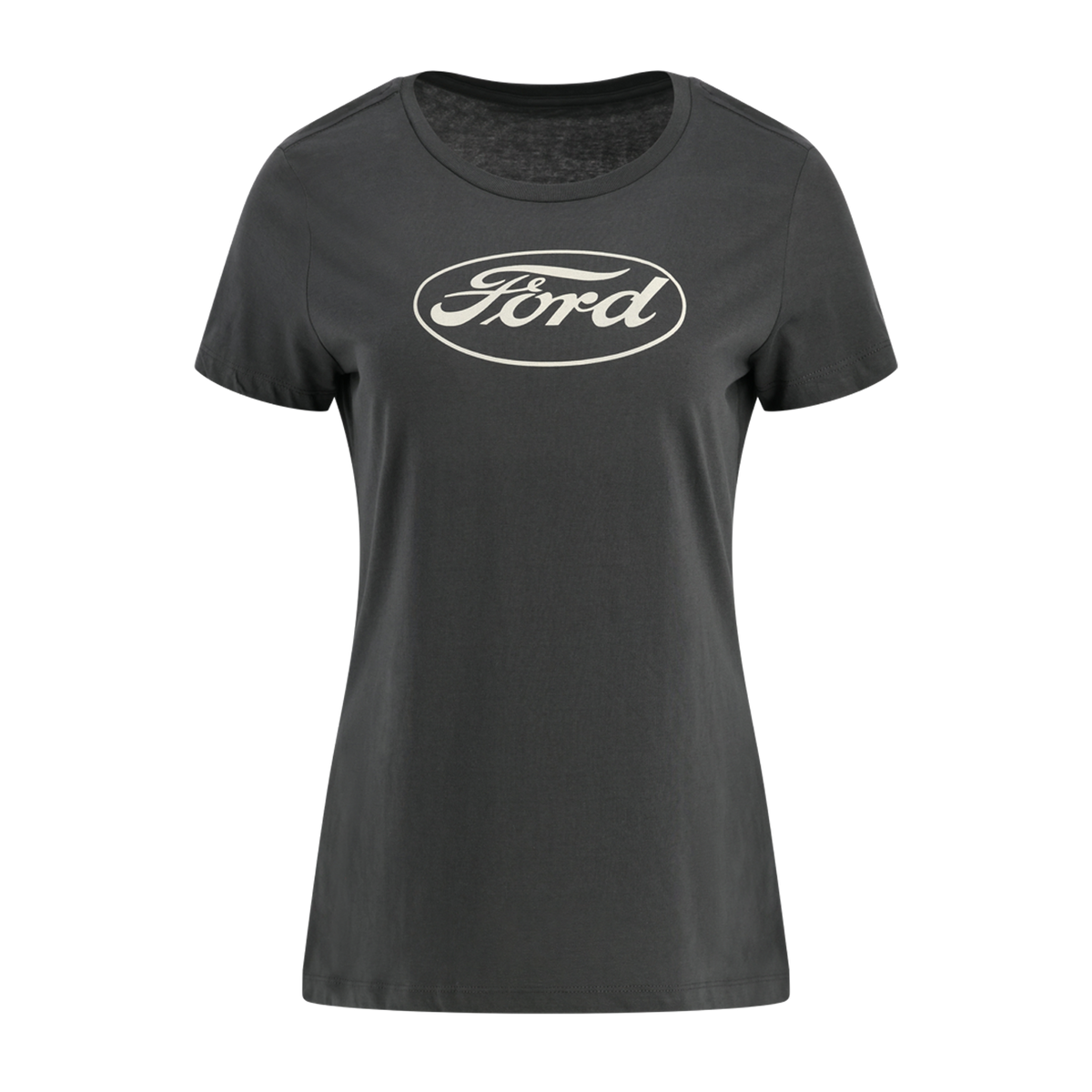Black t-shirt with Ford logo on a white background