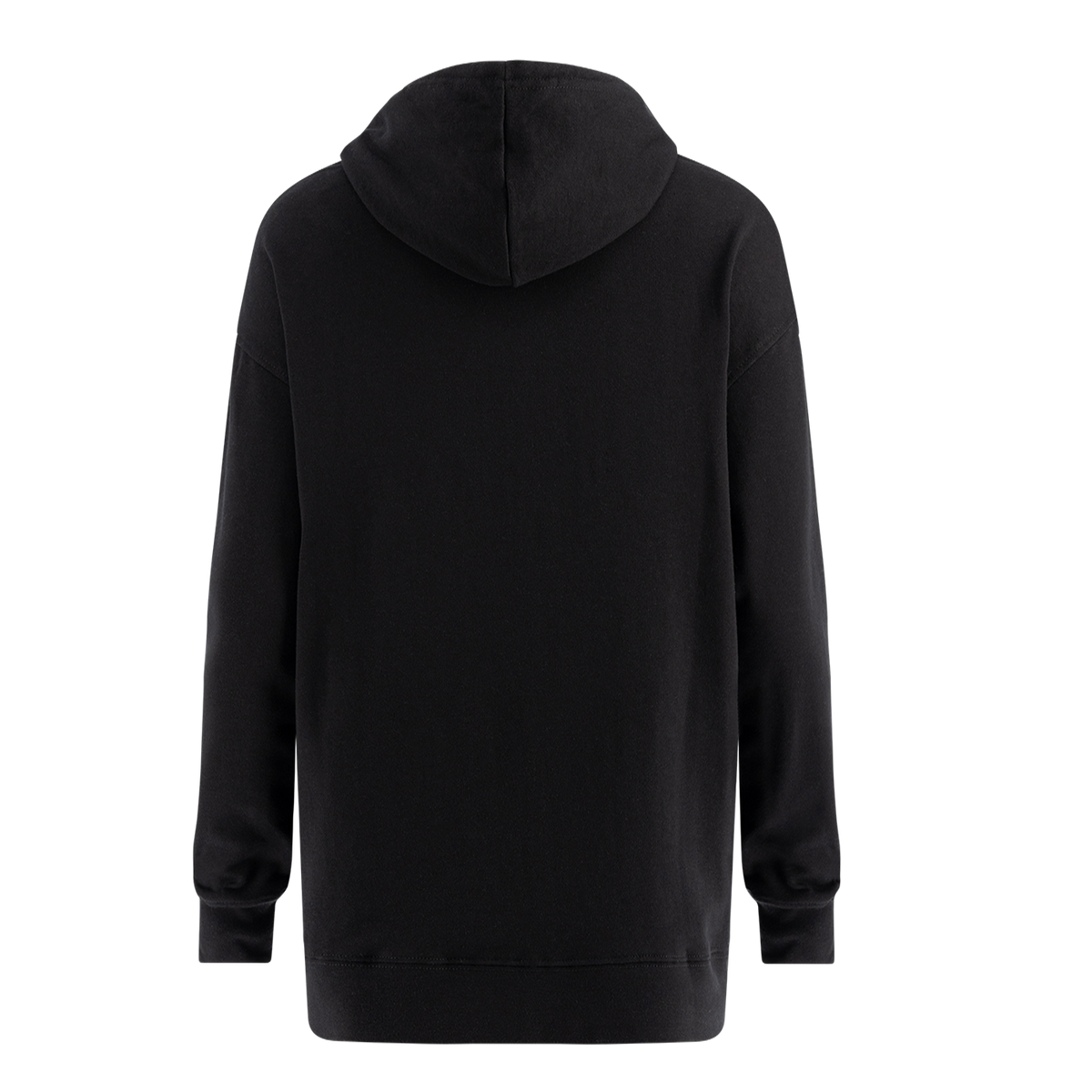 back of black women's hoodie