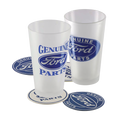 Ford 2-Pk Frosted Pint Glass Set