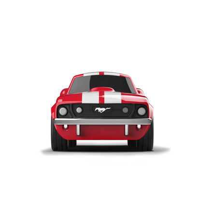front of White and red mustang muscle car Bagheera toy model