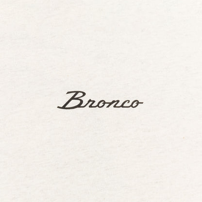 The word 'Bronco' written in a cursive font on a white background