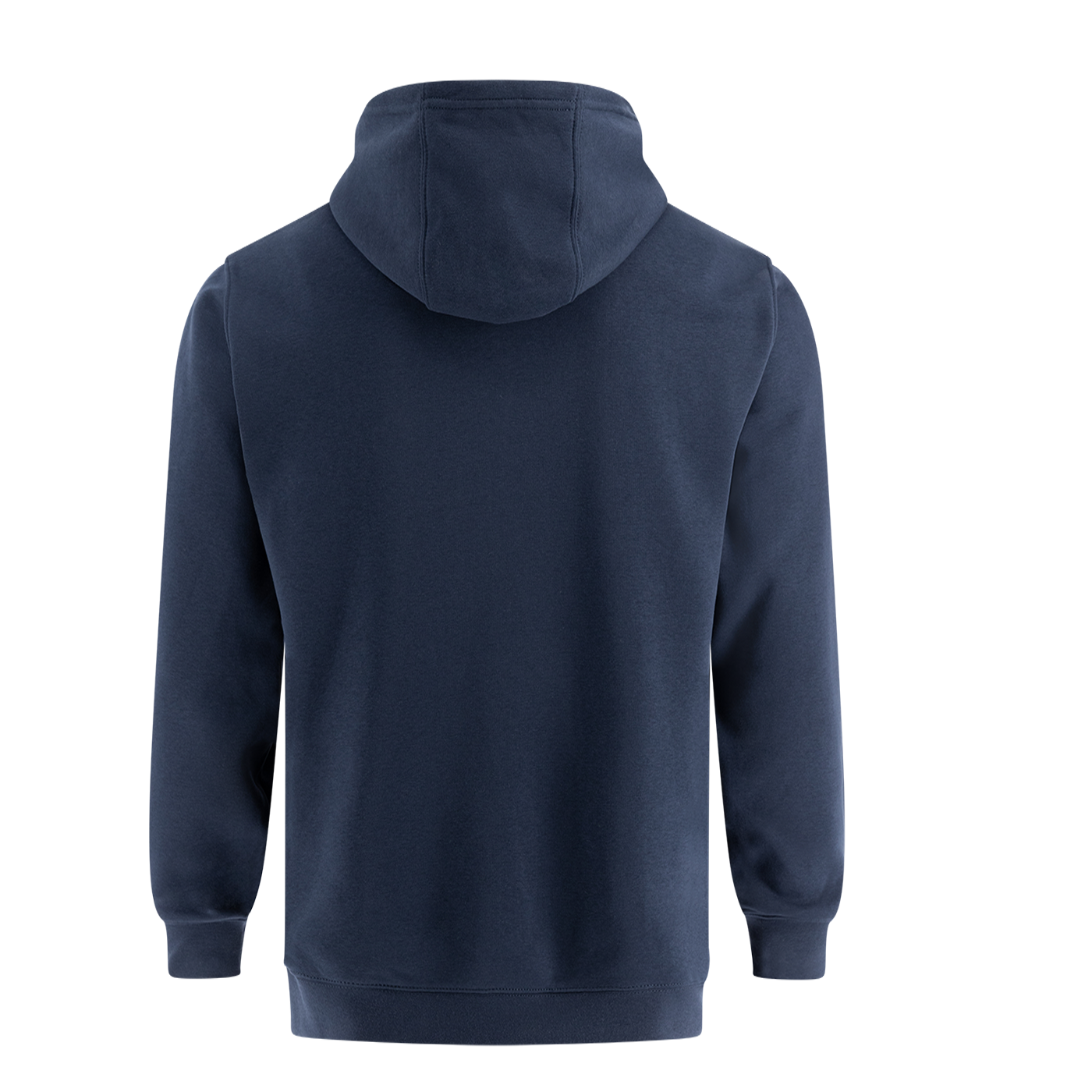 back of navy blue men's hoodie