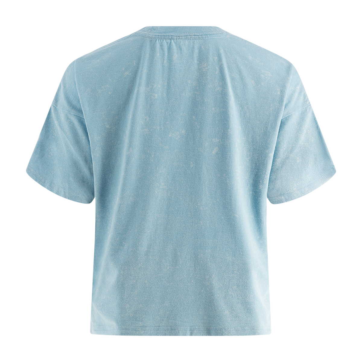 back of light blue crop top t-shirt