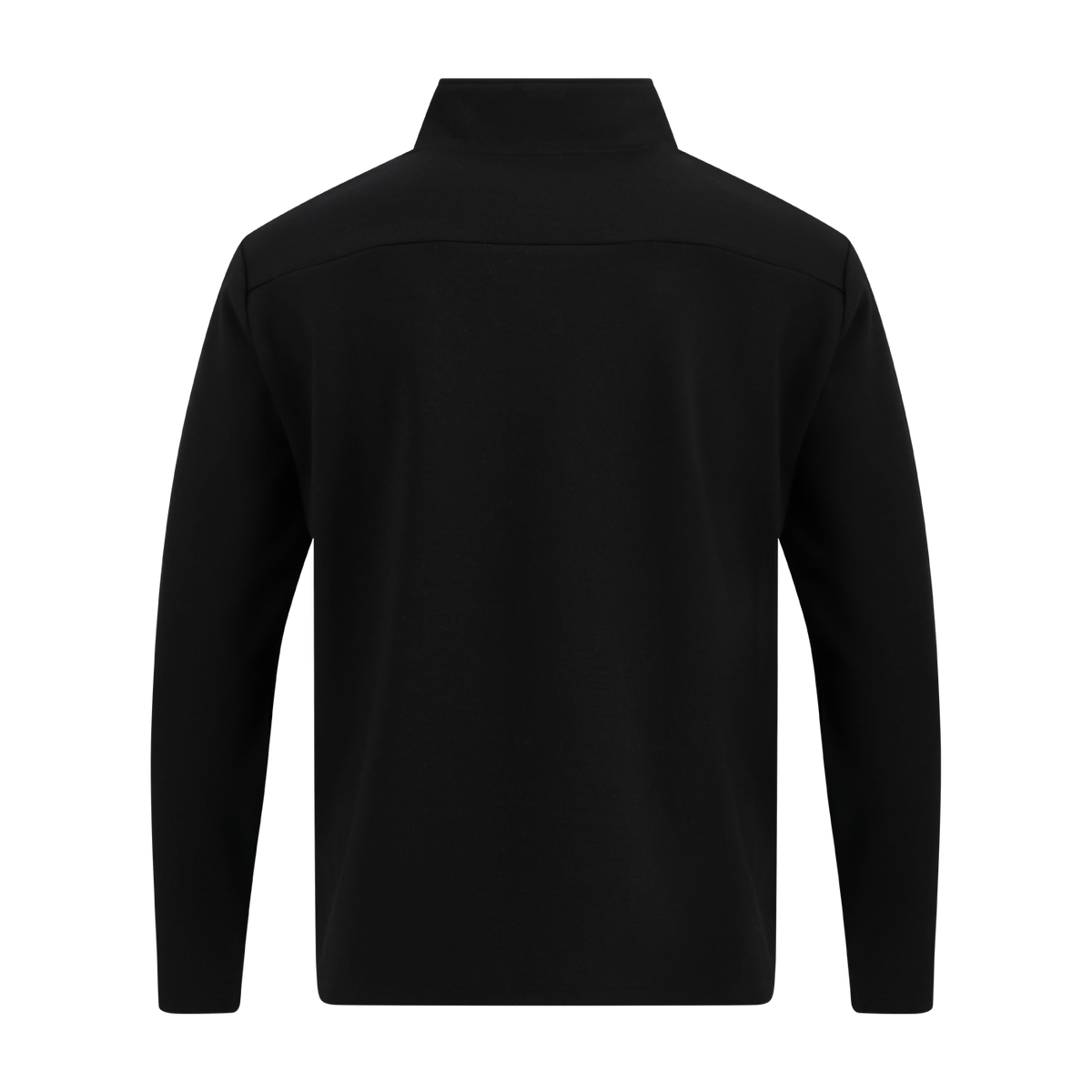 Black long-sleeve shirt on a white background