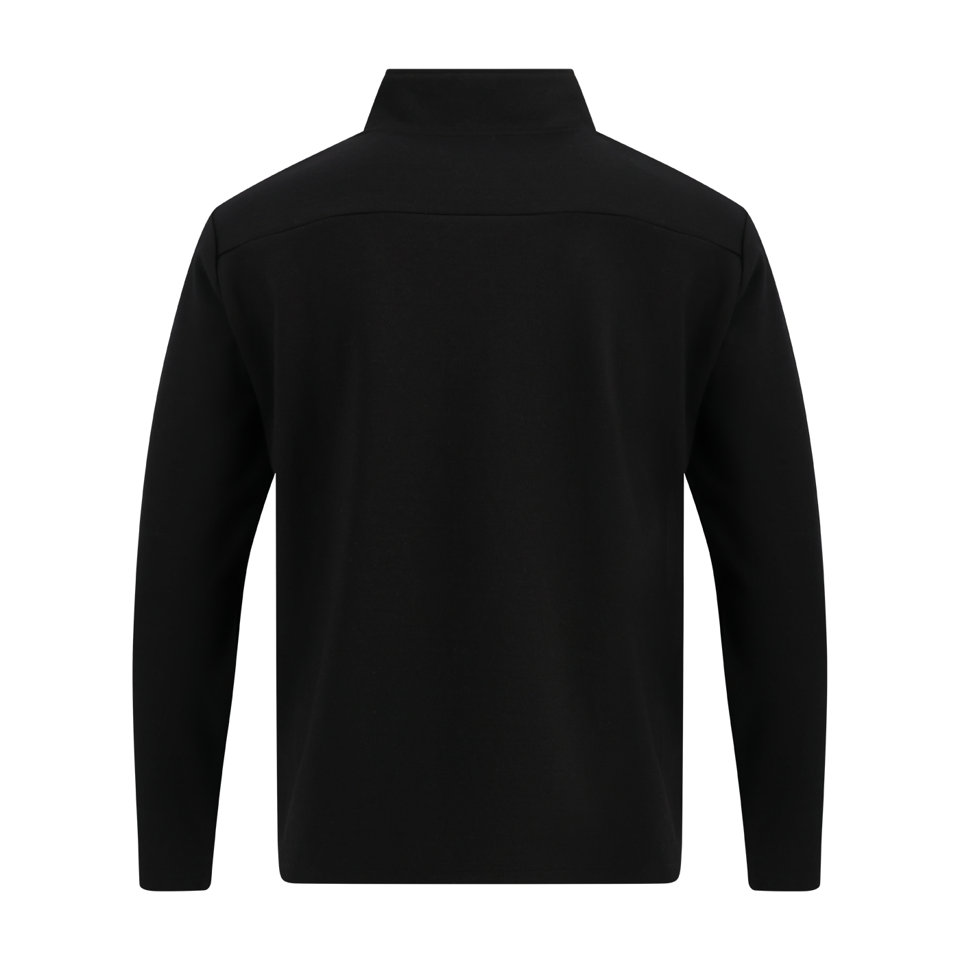 Black long-sleeve shirt on a white background