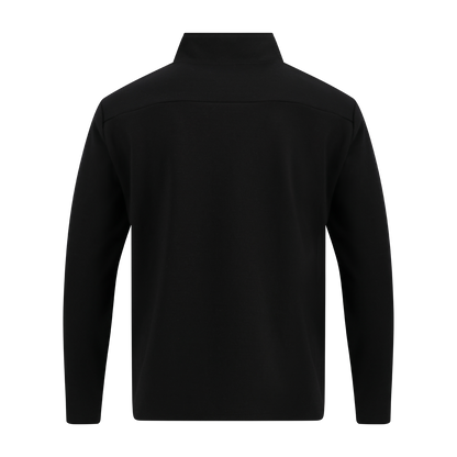 Black long-sleeve shirt on a white background