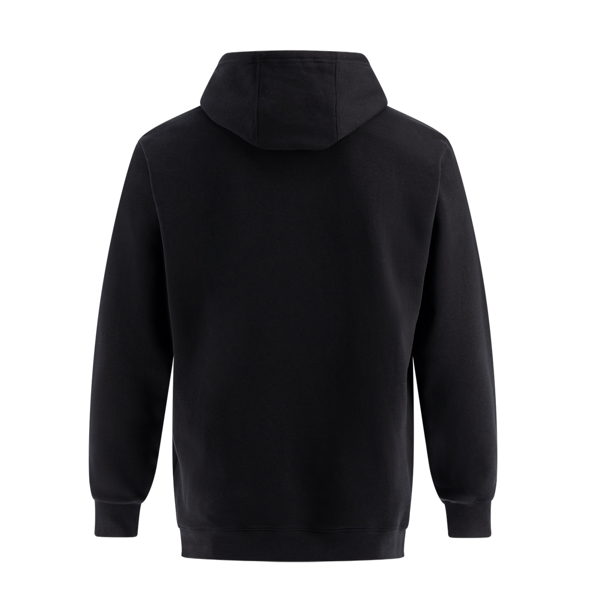 back of black hoodie