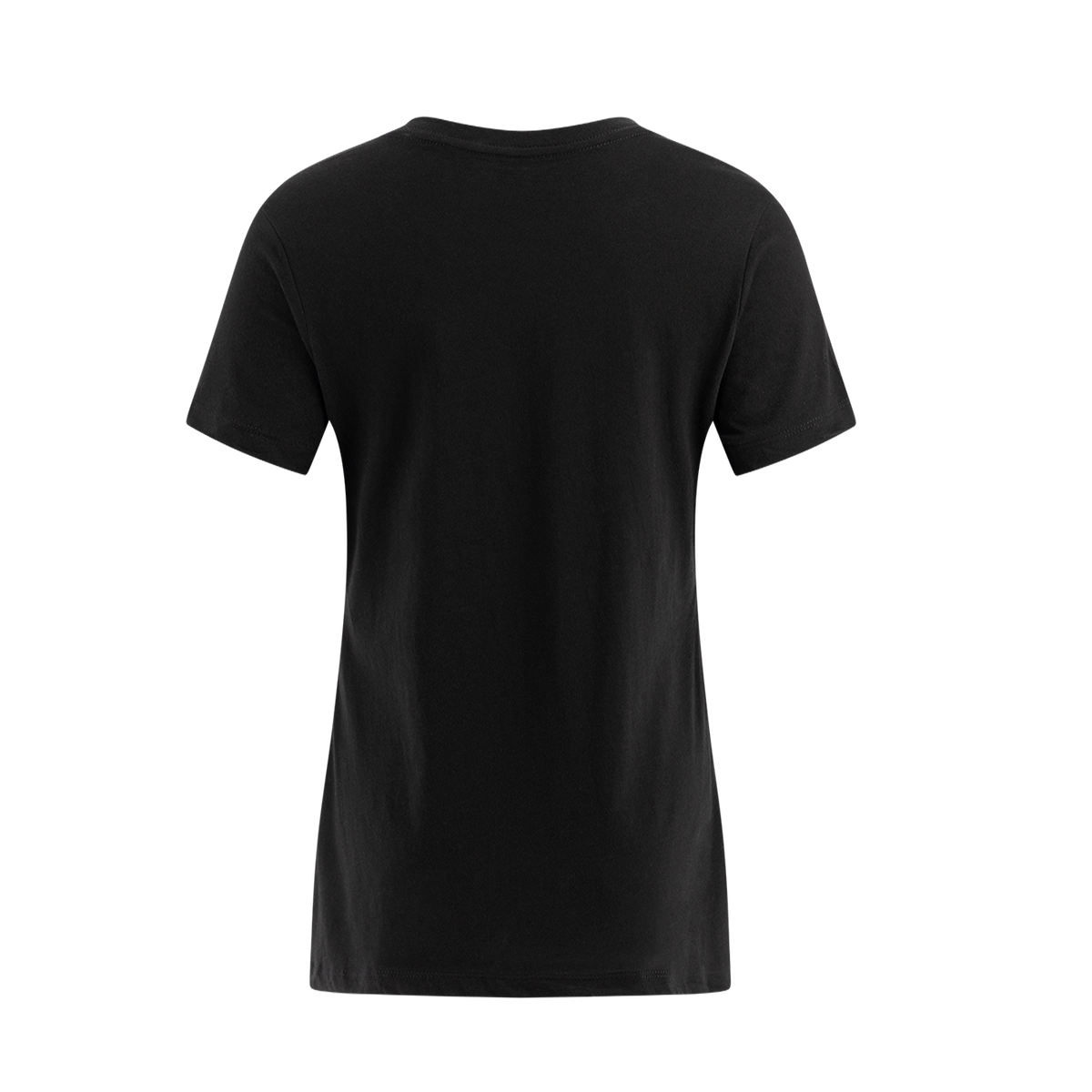 back of black women's t-shirt
