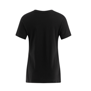 back of black women's t-shirt