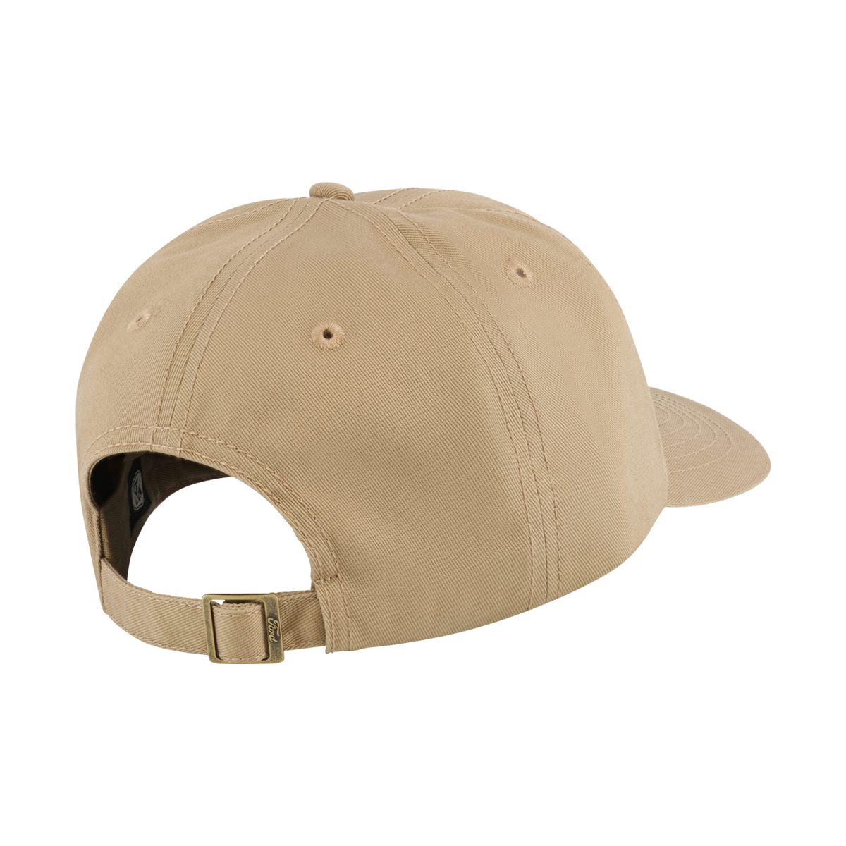 back of khaki slide back hat