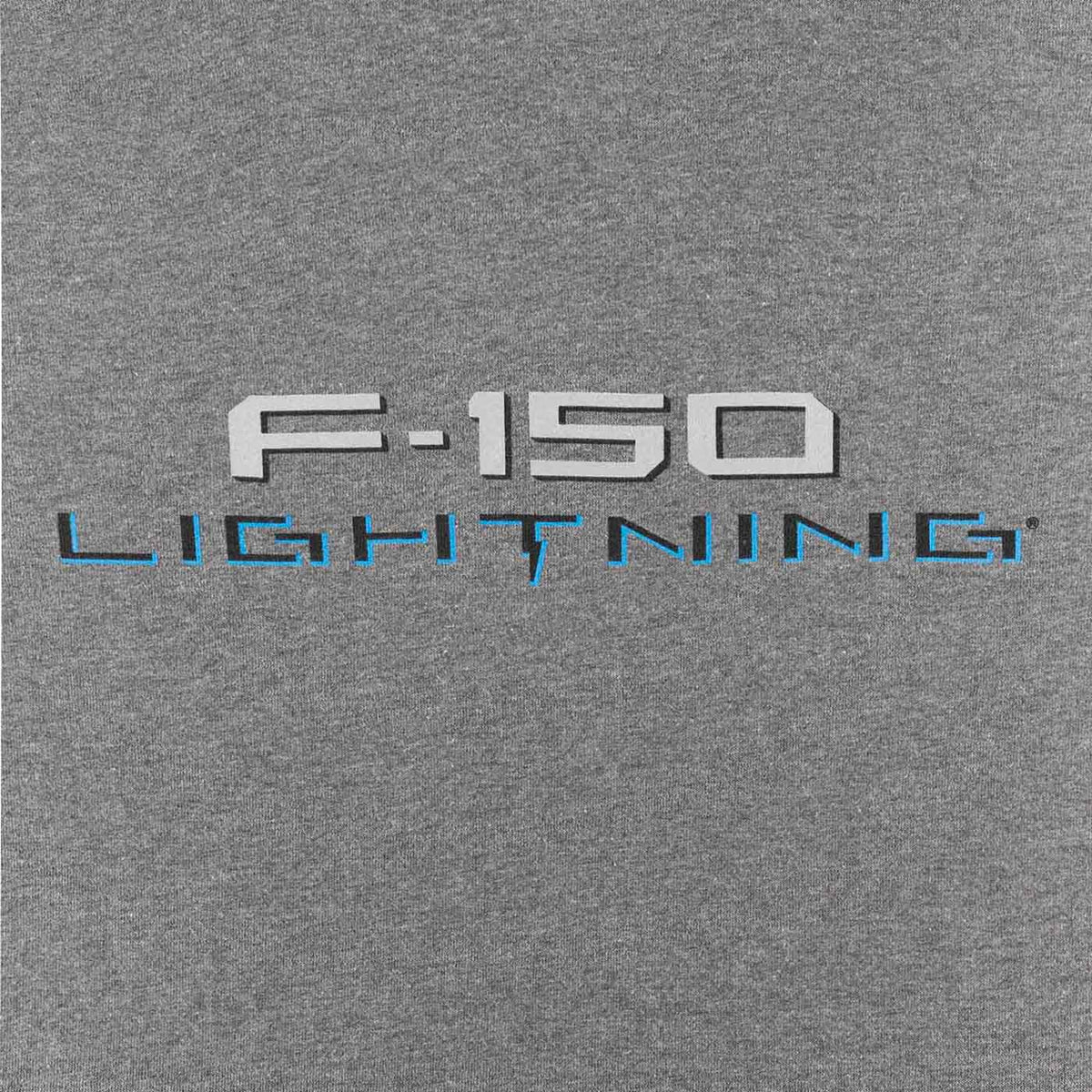 F-150 Lightning logo on a gray background