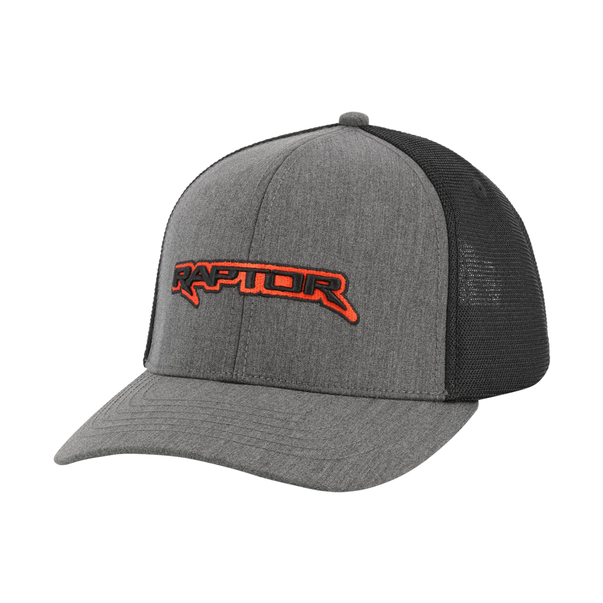 Gray and black cap with 'Raptor' logo on a white background