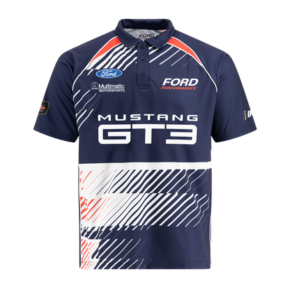 Ford Mustang GT3 racing shirt with Ford logo on a white background