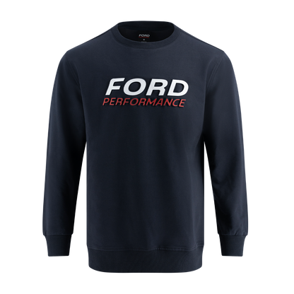 Ford Performance Navy Blue Embossed Crew Neck Sweatshirt